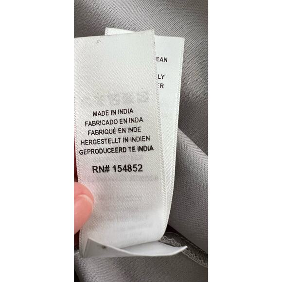 Adrianna Papell Platinum Size 10 Silver Beaded Tulle Bridesmaids Dress Formal - Picture 13 of 16